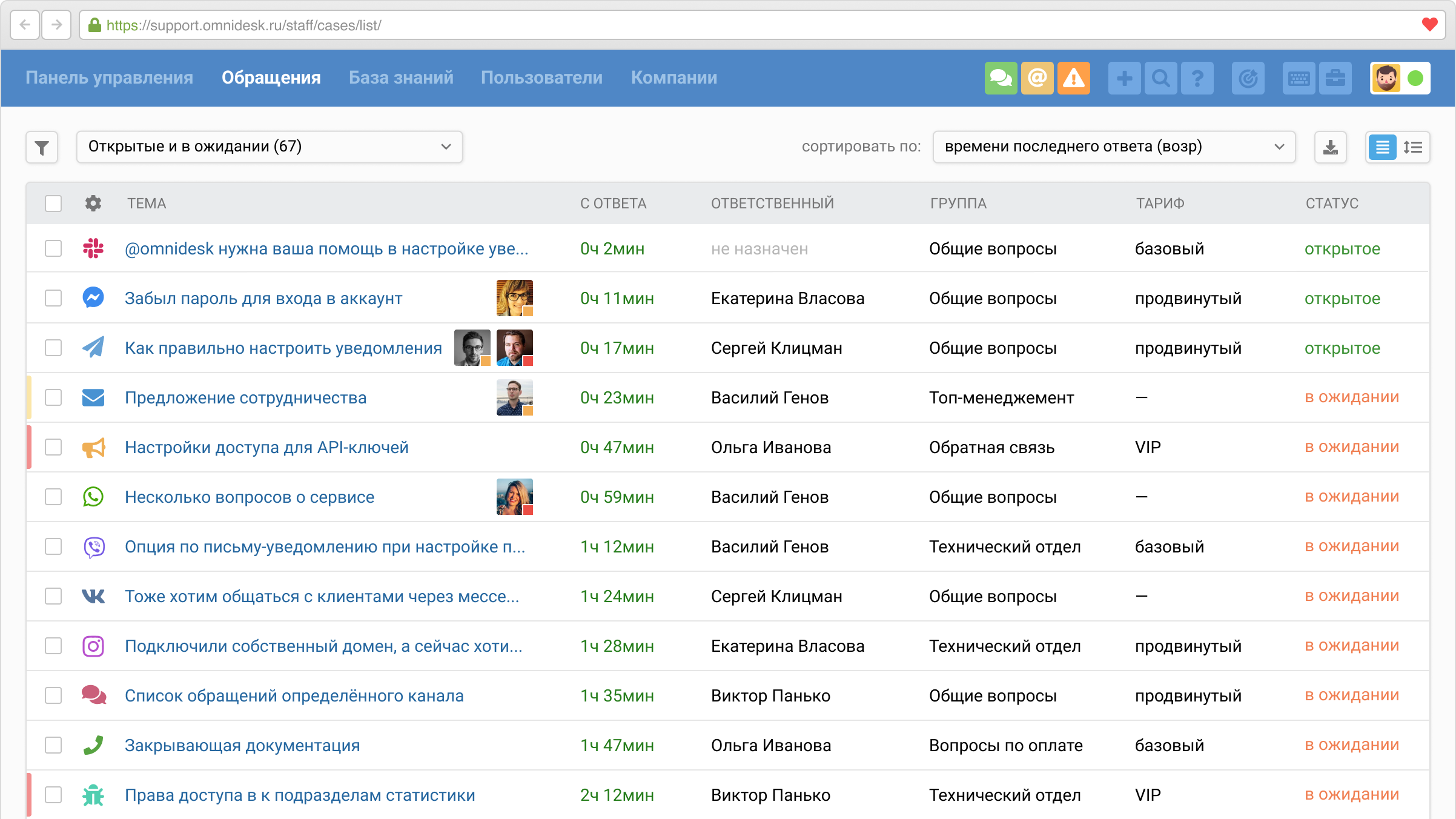 omnidesk ticket list