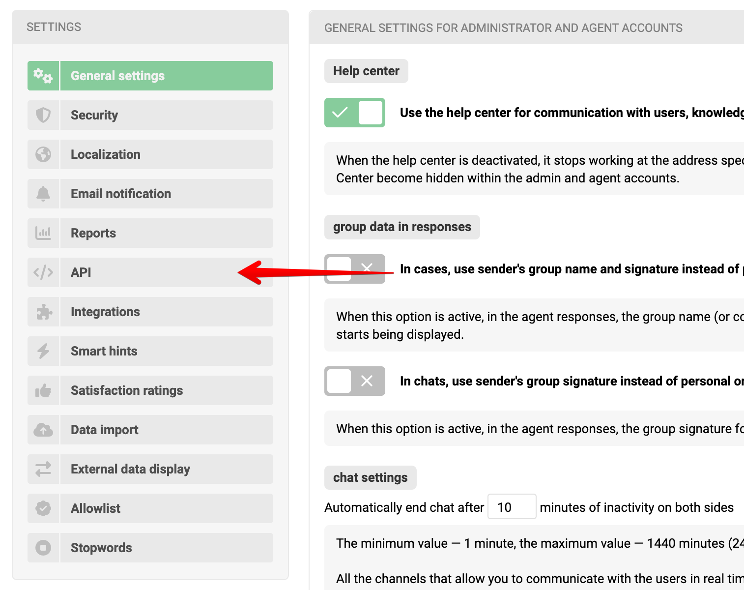 omnidesk api button